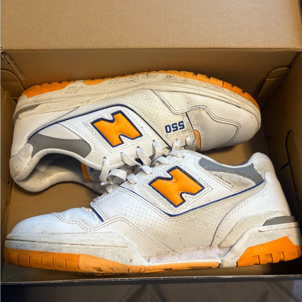 New Balance 550 White Vibrant Orange